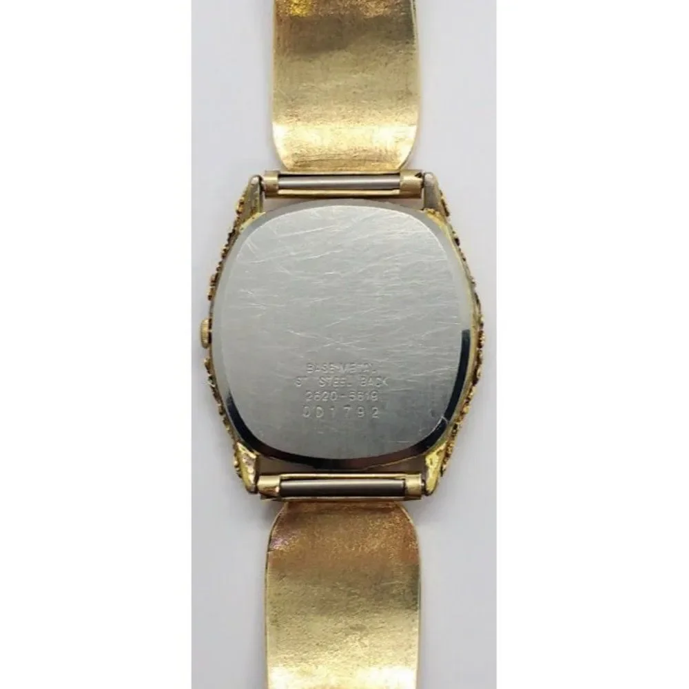 Vintage 1980 Men's Seiko Quartz Gold Nugget Embelished Men's Watch 1980's Retro